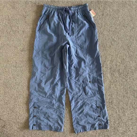 Free People Movement Women's Blue Utility Pants Casual‎ Cargo Size Large - Picture 2 of 10